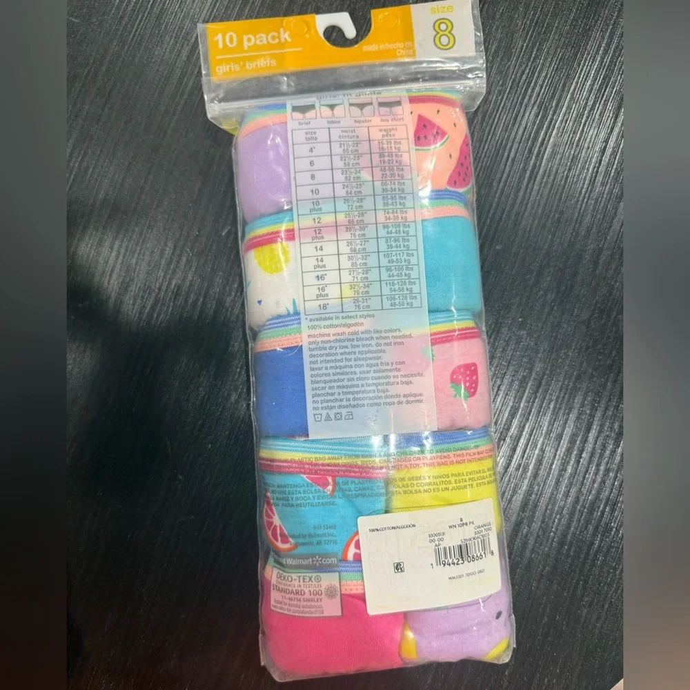 NWT Size 8 Wonder Nation Briefs pack of 10